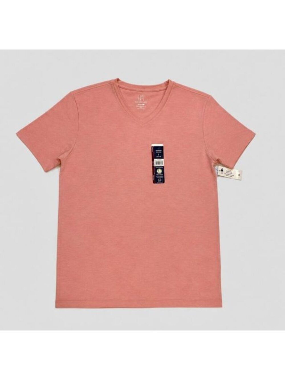 George Mens Moisture Wicking V Neck Tee Size Small 34-36 Dusty Rose Heather - Picture 1 of 7